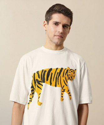 Mr Bowerbird Printed Men Round Neck White T-Shirt