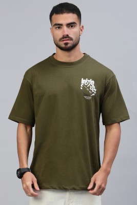 Classic Polo Printed Men Round Neck Dark Green T-Shirt