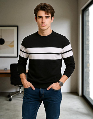 FASHIUM Solid Men Round Neck Black T-Shirt
