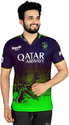 CLIENTALE. Graphic Print Men Crew Neck Green, Blue T-Shirt