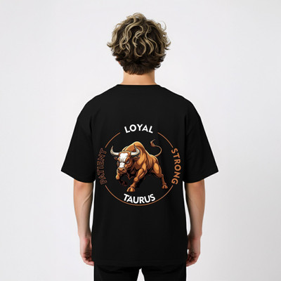 Librone Printed Men Round Neck Black T-Shirt