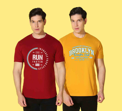WOOSTRO Typography Men Round Neck Multicolor T-Shirt