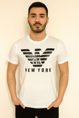 Be Fashionable Graphic Print Men Round Neck White T-Shirt