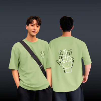 THUNDER PLANET Printed Men Round Neck Green T-Shirt