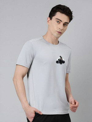 SZN Printed Men Round Neck Grey T-Shirt