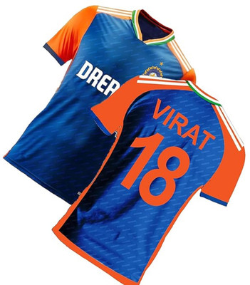 Thiva Printed Men Polo Neck Blue T-Shirt