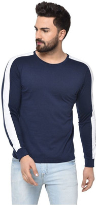 UNICUS APPAREL Solid Men Round Neck Dark Blue T-Shirt
