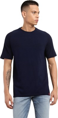 LEVI'S Solid Men Round Neck Black T-Shirt