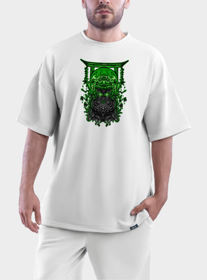 Hippie Shippie Graphic Print Men Round Neck White T-Shirt