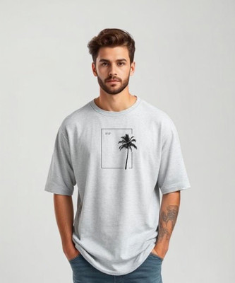 UrGear Printed Men Round Neck White T-Shirt