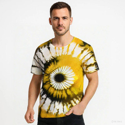 UD FABRIC Colorblock Men Round Neck Multicolor T-Shirt