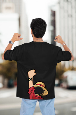 Elibolz Printed Men Round Neck Black T-Shirt