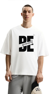 fashnobic Graphic Print Men Round Neck White T-Shirt