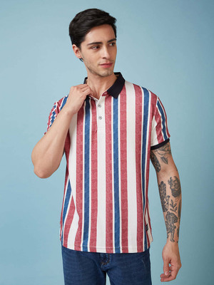 Status Quo Printed Men Polo Neck Multicolor T-Shirt