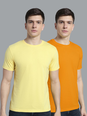 FBAR Solid Men Round Neck Multicolor T-Shirt