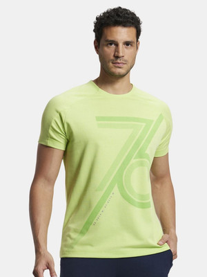 JOCKEY Graphic Print Men Round Neck Light Green T-Shirt