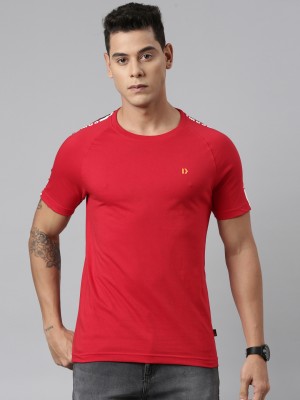 Dixcy Scott Maximus Solid Men Round Neck Red T-Shirt