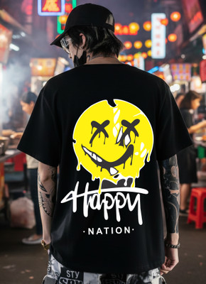 Uniplanet Store Printed Men Round Neck Black T-Shirt