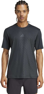ADIDAS Sporty Men Crew Neck Black T-Shirt