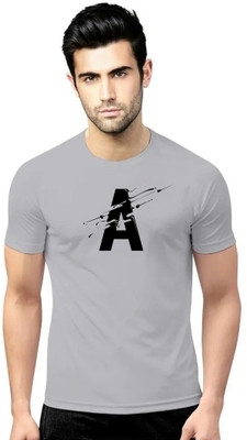 ManGOD Printed Men Round Neck Grey T-Shirt