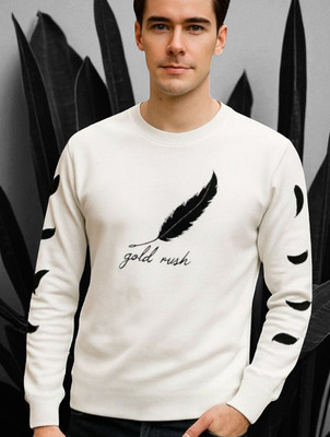 Autna Printed Men Round Neck White T-Shirt