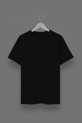 SINNER STREET Solid Men Round Neck Black T-Shirt