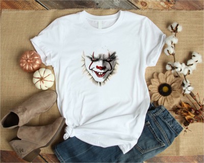 HamsaMART Printed Men Round Neck White T-Shirt