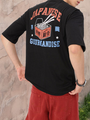 Kook N Keech Printed Men Round Neck Black T-Shirt