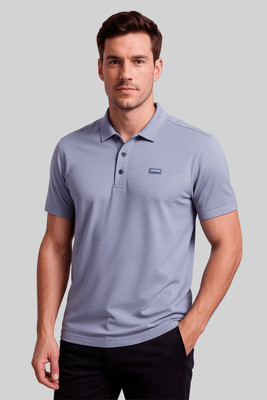 Sportz Fit Solid Men Polo Neck Purple T-Shirt