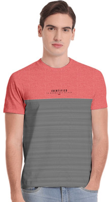 TAB91 Striped Men Round Neck Multicolor T-Shirt
