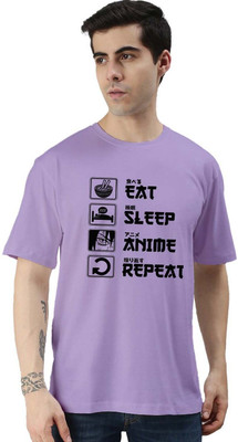 OrrganicChics Graphic Print Men Round Neck Purple T-Shirt