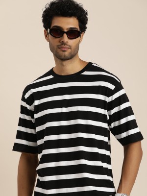 DIFFERENCE OF OPINION Striped Men Round Neck Multicolor T-Shirt