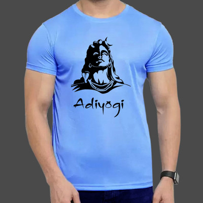 LSV Printed Men Round Neck Blue T-Shirt