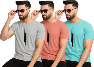 Balaji Creations Striped Men Round Neck Multicolor T-Shirt