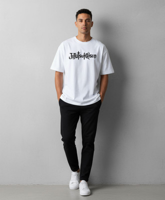 Clever Fox Printed Men Round Neck White T-Shirt