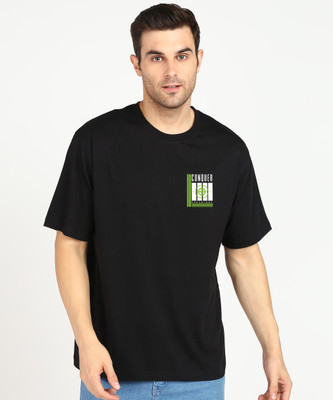 Moda Rapido Printed Men Round Neck Black T-Shirt