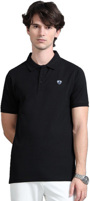 HIBEX POLO Printed Men Polo Neck Black T-Shirt
