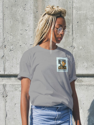 SQUIRREL CREATION Printed Women Round Neck Grey T-Shirt