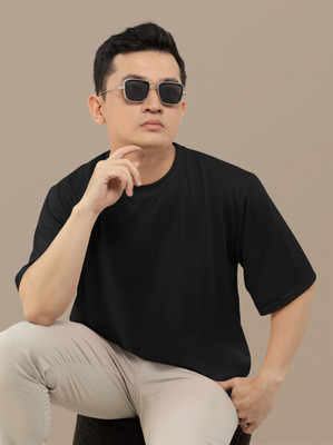 Incrroect Self Design Men Round Neck Black T-Shirt