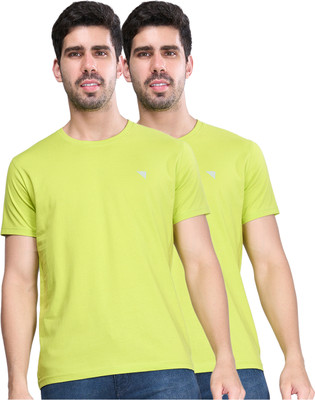 Unibro Solid Men Crew Neck Green T-Shirt