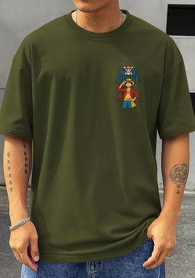 MGF Graphic Print Men Round Neck Green T-Shirt