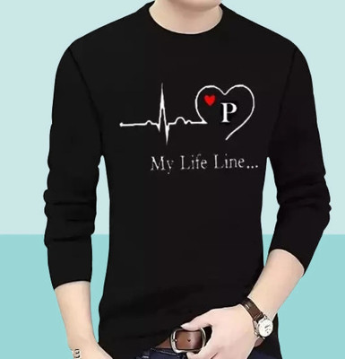 HOC Printed, Typography Men Round Neck Black T-Shirt