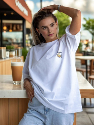 Moda Rapido Solid Women Round Neck White T-Shirt