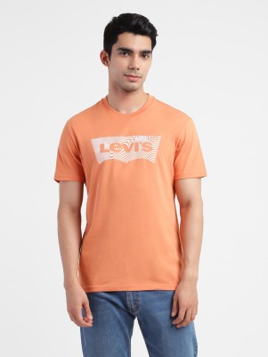 LEVI'S Graphic Print Men Crew Neck Orange T-Shirt