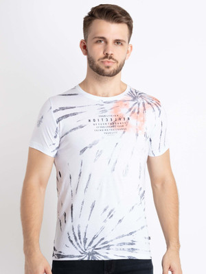Status Quo Printed Men Round Neck White T-Shirt