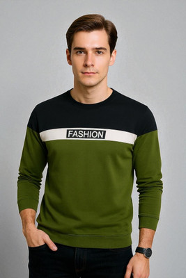FASHIUM Colorblock Men Round Neck Multicolor T-Shirt