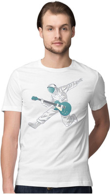 NOIIDAPRINT Solid Men Round Neck White T-Shirt