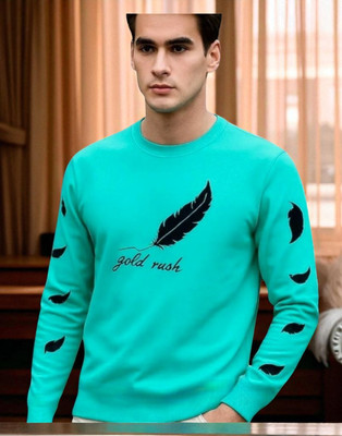 Teezler Printed Men Round Neck Green T-Shirt