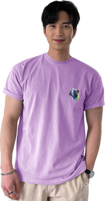 DD Dark Drive Printed Men Round Neck Purple T-Shirt