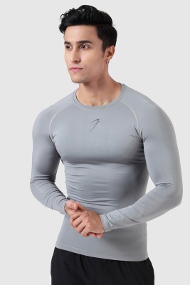 FuaarK Solid Men Round Neck Grey T-Shirt